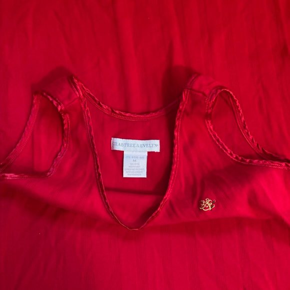 Crabtree & Evelyn • red cotton Nightgown NWOT - Picture 4 of 5